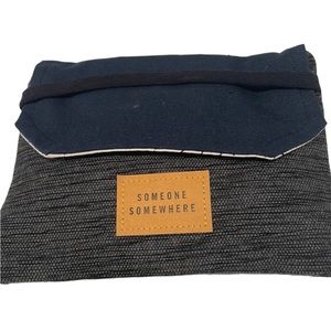 Delta One Someone Somewhere Artisan-Made Amenity Kit. Navy and Charcoal. NEW